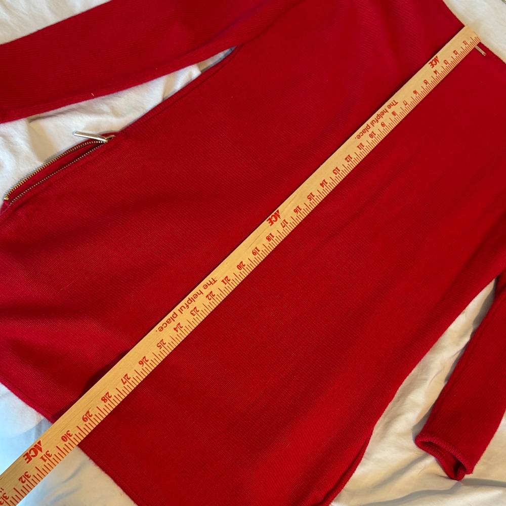 Michael Kors Vibrant‎ Red Long Sleeve Top - Picture 8 of 9
